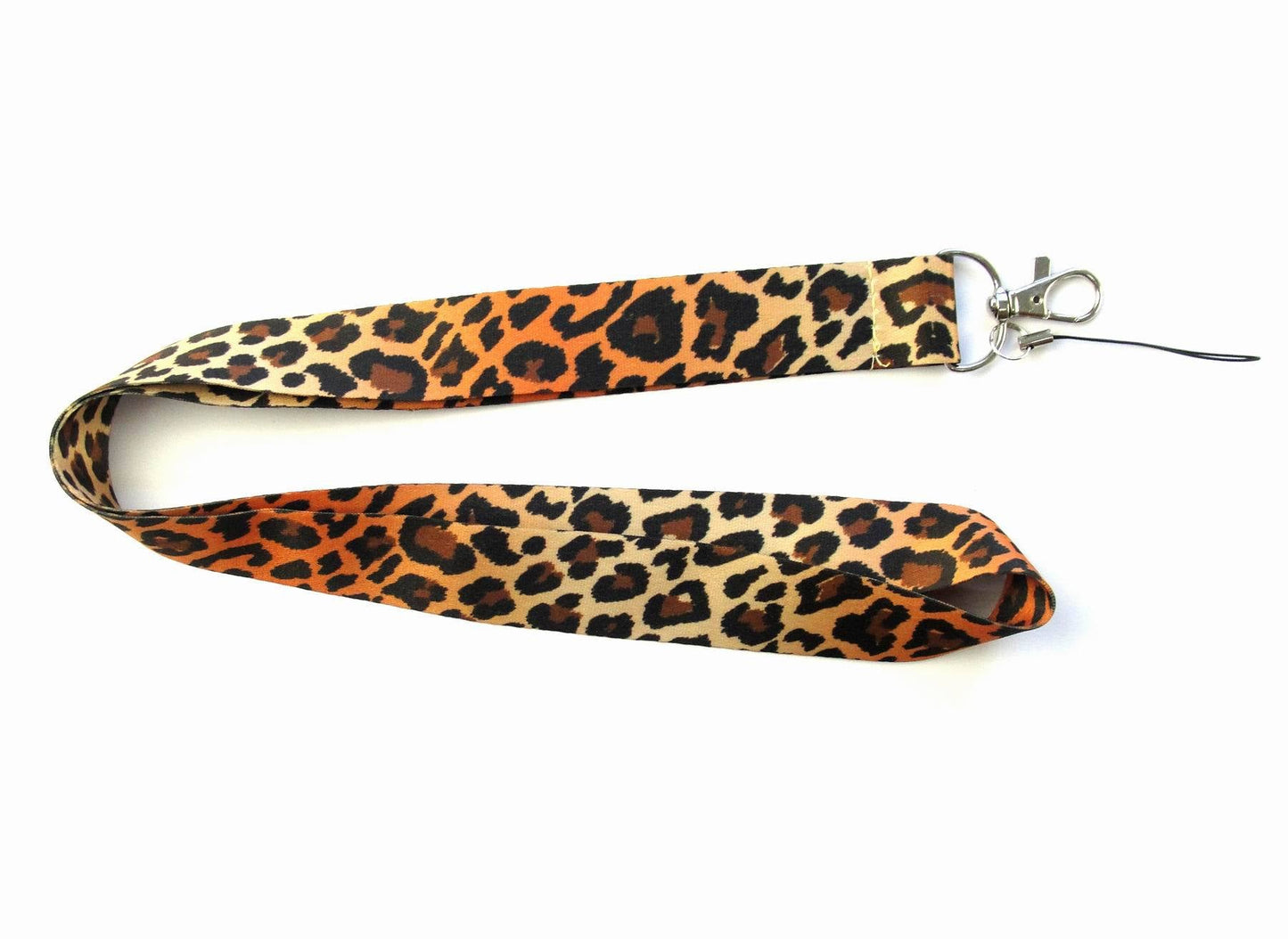 Fashion Classic Leopard Lanyards for ID Holders Work Pass Card Cellphone Name Badges Neck Strap with Keyring