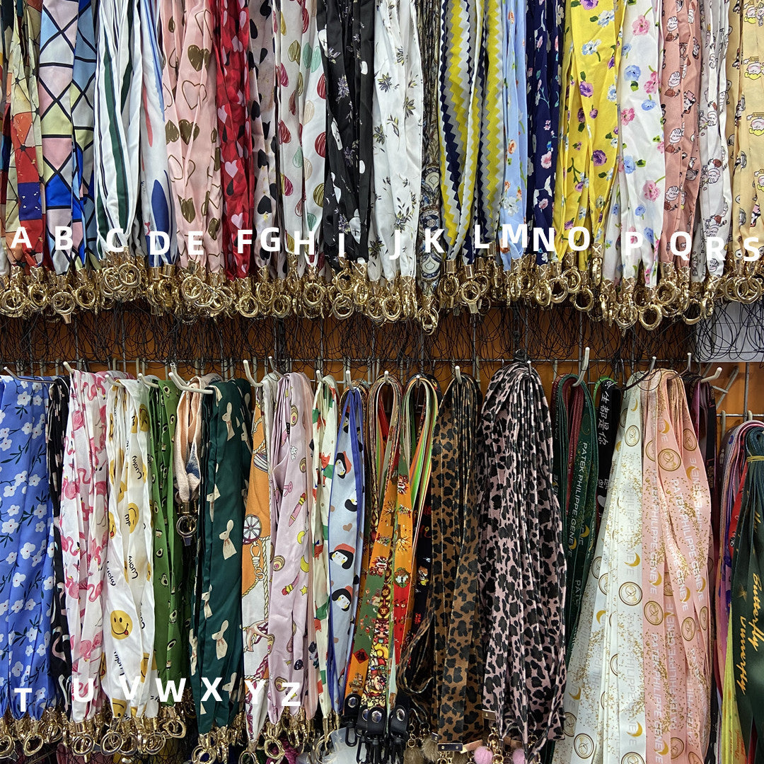 Universal Fashion Cell Phone Lanyard Colorful Scarf Ribbon Neck Strap