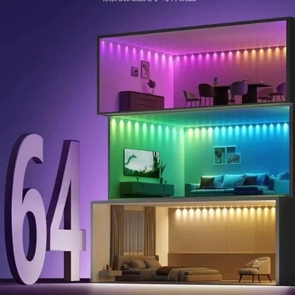 64feet 40lights Bluetooth music sync LED string lights