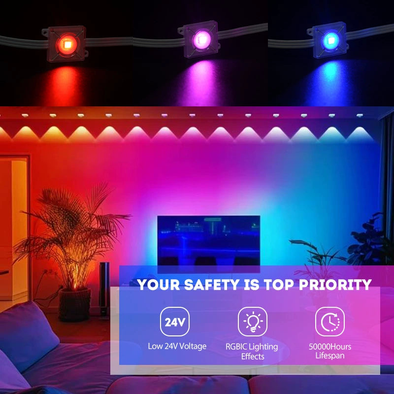 Outdoor eaves LED lights