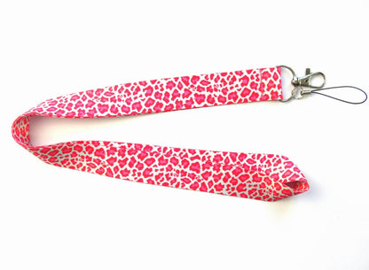 Fashion Classic Leopard Lanyards for ID Holders Work Pass Card Cellphone Name Badges Neck Strap with Keyring