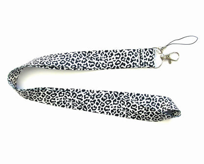 Fashion Classic Leopard Lanyards for ID Holders Work Pass Card Cellphone Name Badges Neck Strap with Keyring