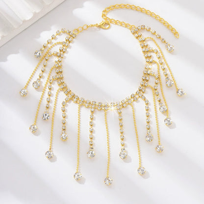 Rhinestone Jewelry Anklet with metal bell pearl - ALL GIFTS FACTORY