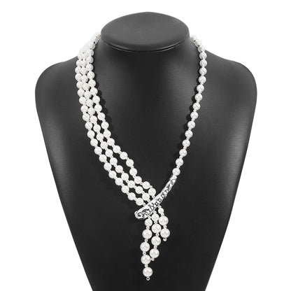 Imitation PearlChain Necklet – Elegant Braided Necklace for Women - ALL GIFTS FACTORY