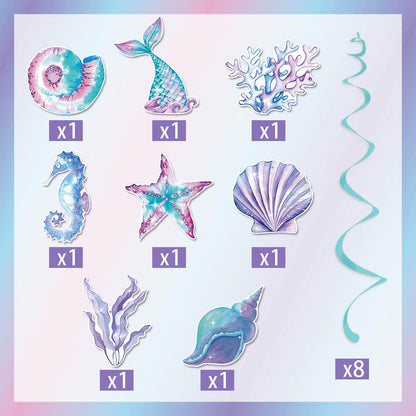 Mermaid-Themed Birthday Banner & Background Decorations - ALL GIFTS FACTORY