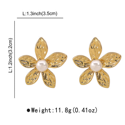 INS Minimalist Flower Jewelry Set – Earrings, Necklace & Ring - ALL GIFTS FACTORY