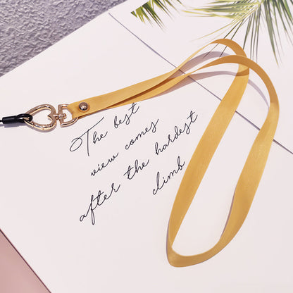 Neck Strap Metal Heart Clip Lanyard Mobile Phone Straps Strap Wrist Rope Phone Wrist Straps Hanging Rope Ornaments - ALL GIFTS FACTORY