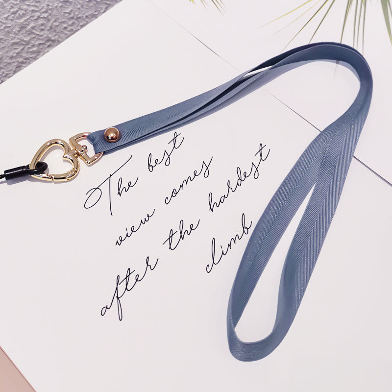Neck Strap Metal Heart Clip Lanyard Mobile Phone Straps Strap Wrist Rope Phone Wrist Straps Hanging Rope Ornaments - ALL GIFTS FACTORY