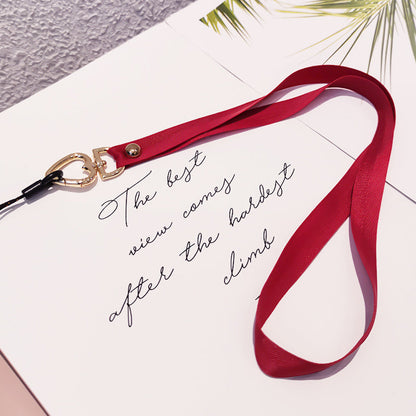 Neck Strap Metal Heart Clip Lanyard Mobile Phone Straps Strap Wrist Rope Phone Wrist Straps Hanging Rope Ornaments - ALL GIFTS FACTORY