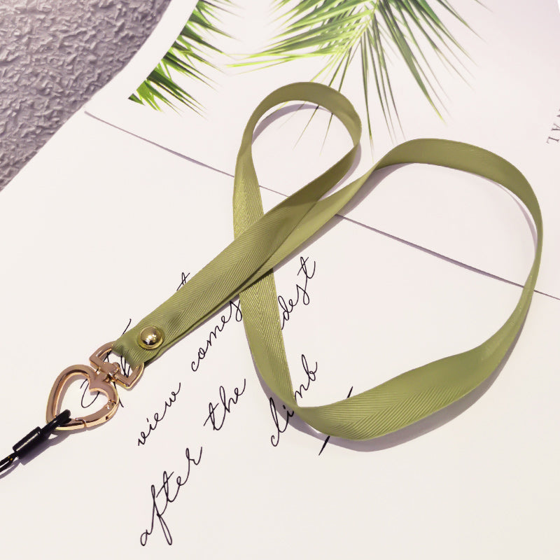 Neck Strap Metal Heart Clip Lanyard Mobile Phone Straps Strap Wrist Rope Phone Wrist Straps Hanging Rope Ornaments - ALL GIFTS FACTORY