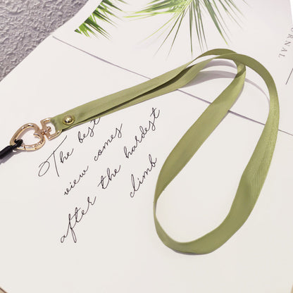 Neck Strap Metal Heart Clip Lanyard Mobile Phone Straps Strap Wrist Rope Phone Wrist Straps Hanging Rope Ornaments - ALL GIFTS FACTORY