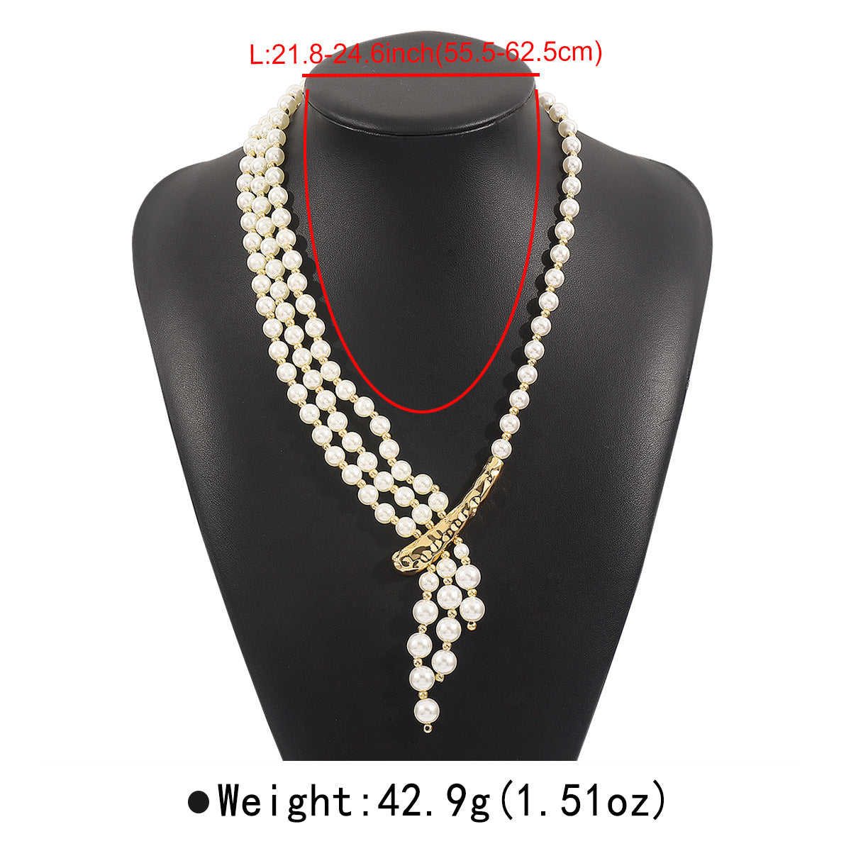 Imitation PearlChain Necklet – Elegant Braided Necklace for Women - ALL GIFTS FACTORY