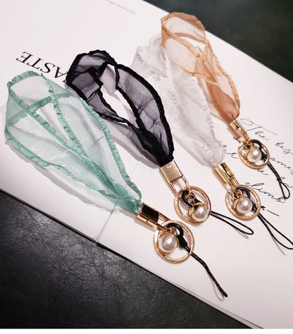 Mobile phone lanyard Silk Scarf long wrist universal lanyard