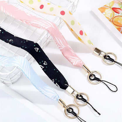 Universal Fashion Cell Phone Lanyard Colorful Scarf Ribbon Neck Strap