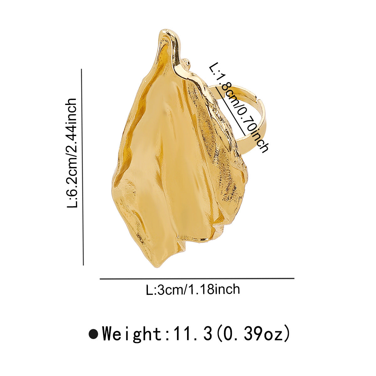 Floral Sun heart Leaf Statement Ring – Bold Metal Adjustable Ring for Women, Artistic Vintage Jewelry - ALL GIFTS FACTORY