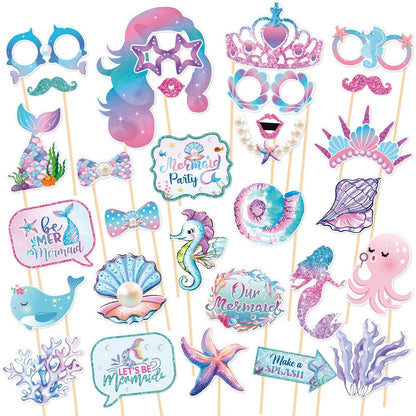 Mermaid-Themed Birthday Banner & Background Decorations - ALL GIFTS FACTORY