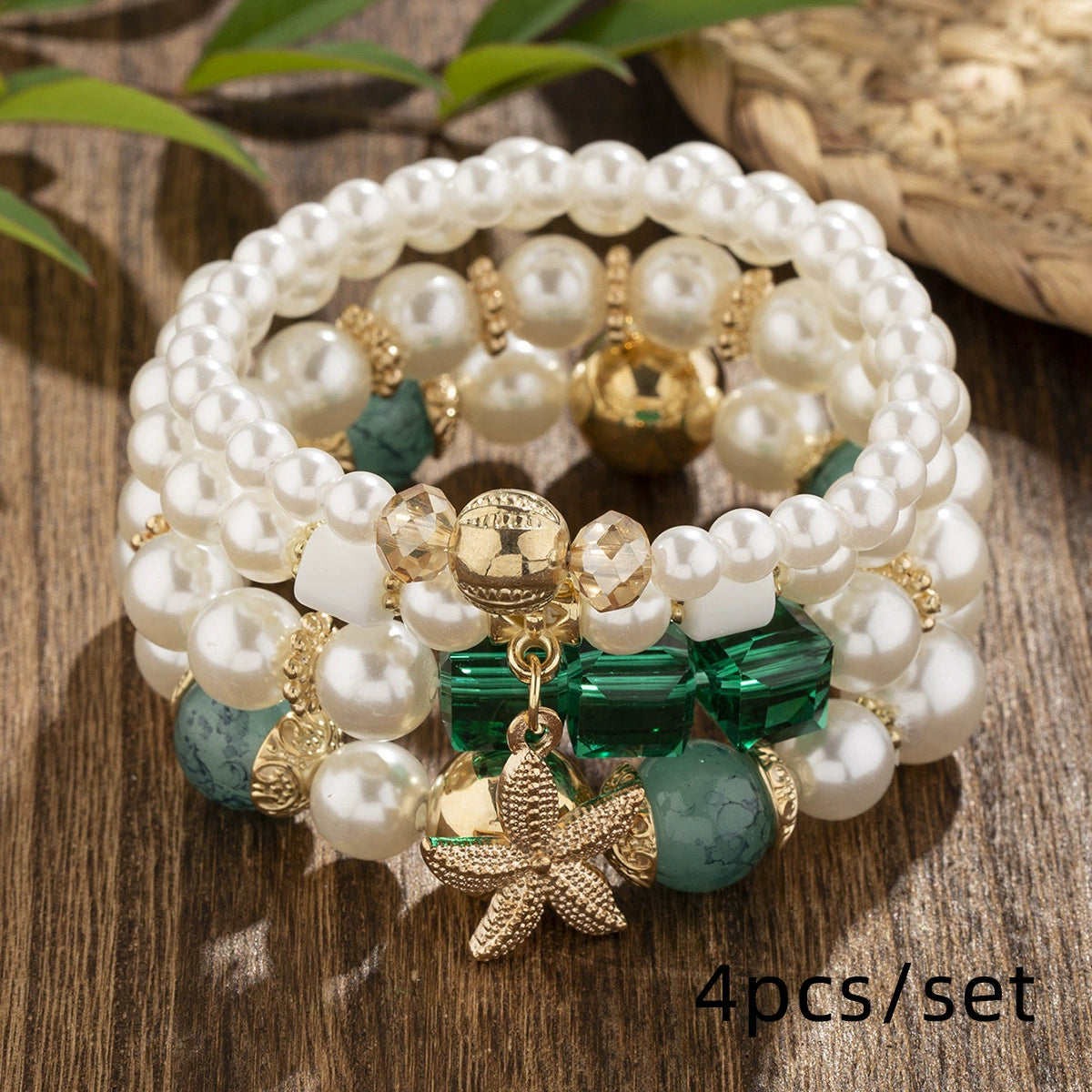 Boho Layered Pearl Beaded Bracelet Set for Women - ALL GIFTS FACTORY