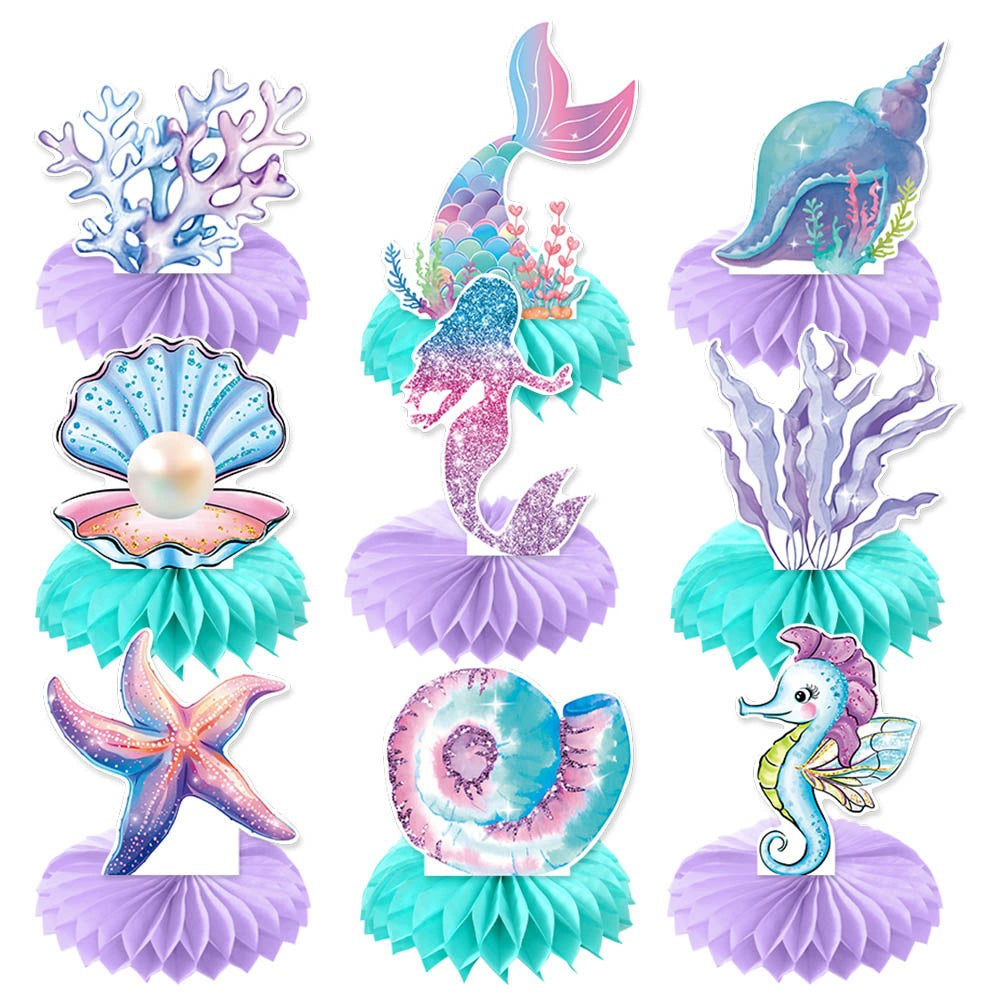 Mermaid-Themed Birthday Banner & Background Decorations - ALL GIFTS FACTORY