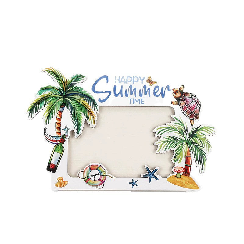 4*6 inch Wooden Photo Frame Decorative Travel Theme Picture Frame Vacation Ocean Summer Memories Desk Display - ALL GIFTS FACTORY