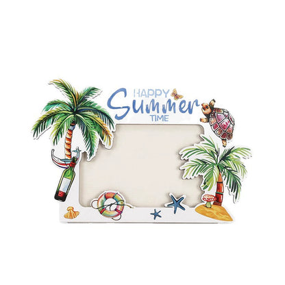 4*6 inch Wooden Photo Frame Decorative Travel Theme Picture Frame Vacation Ocean Summer Memories Desk Display - ALL GIFTS FACTORY