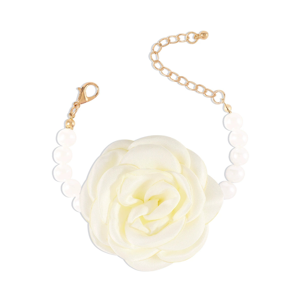 Rose Flower Elegant Pearl Bracelet for Women hand chain - ALL GIFTS FACTORY