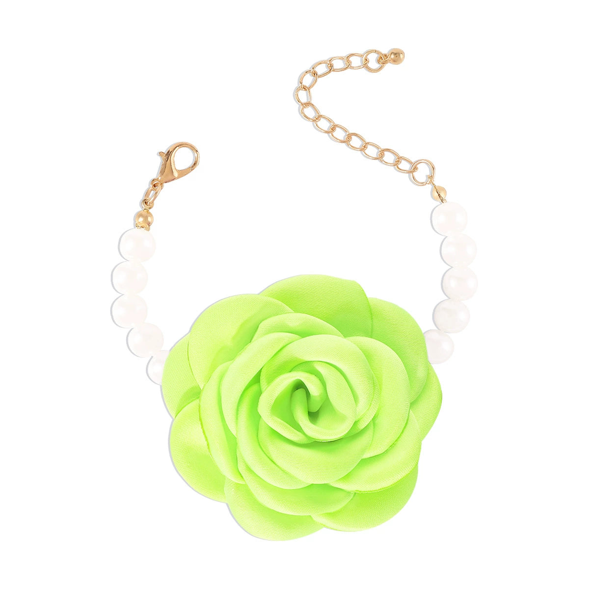 Rose Flower Elegant Pearl Bracelet for Women hand chain - ALL GIFTS FACTORY