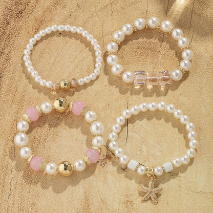 Boho Layered Pearl Beaded Bracelet Set for Women - ALL GIFTS FACTORY