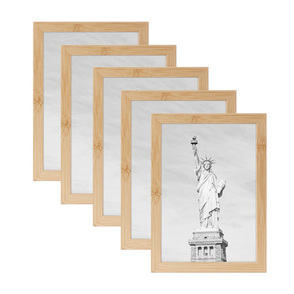 5 pieces Wooden Photo Frame – Tabletop & Wall-Mount Home Décor - ALL GIFTS FACTORY
