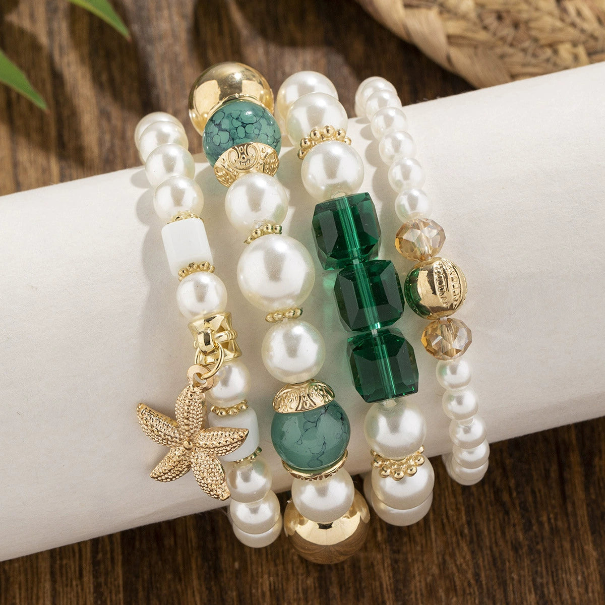 Boho Layered Pearl Beaded Bracelet Set for Women - ALL GIFTS FACTORY