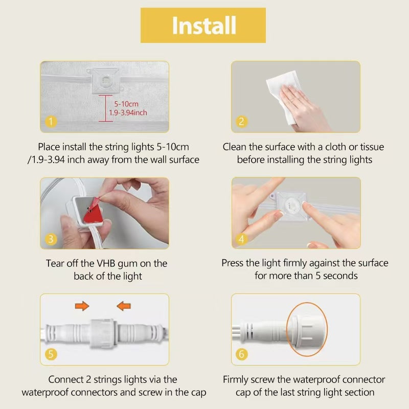 Outdoor eaves LED lights