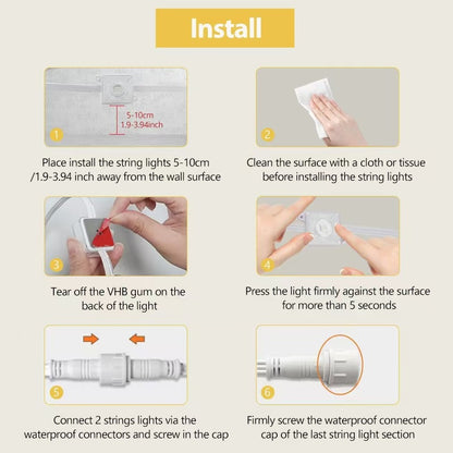 Outdoor eaves LED lights