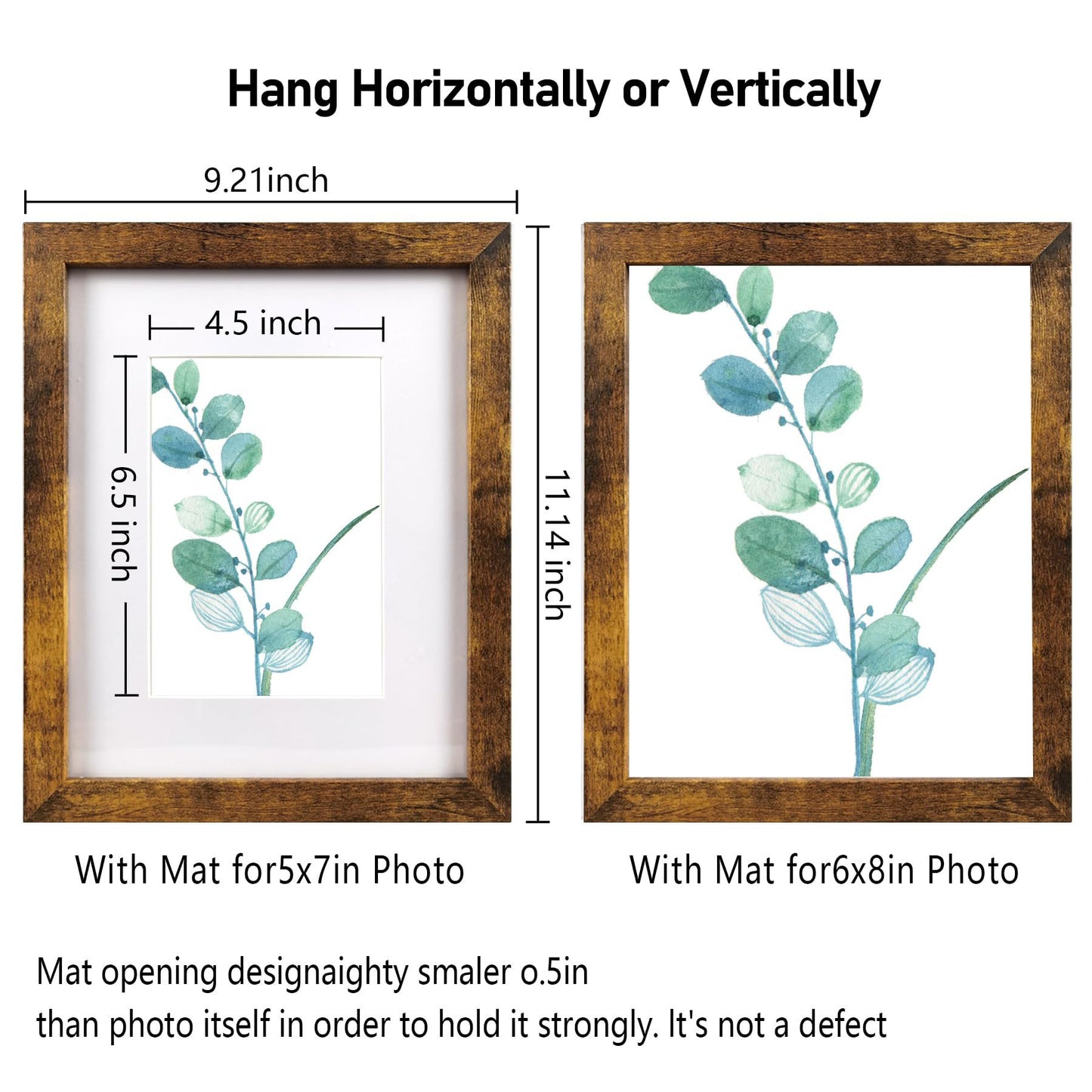 5 pieces Wooden Photo Frame – Tabletop & Wall-Mount Home Décor - ALL GIFTS FACTORY