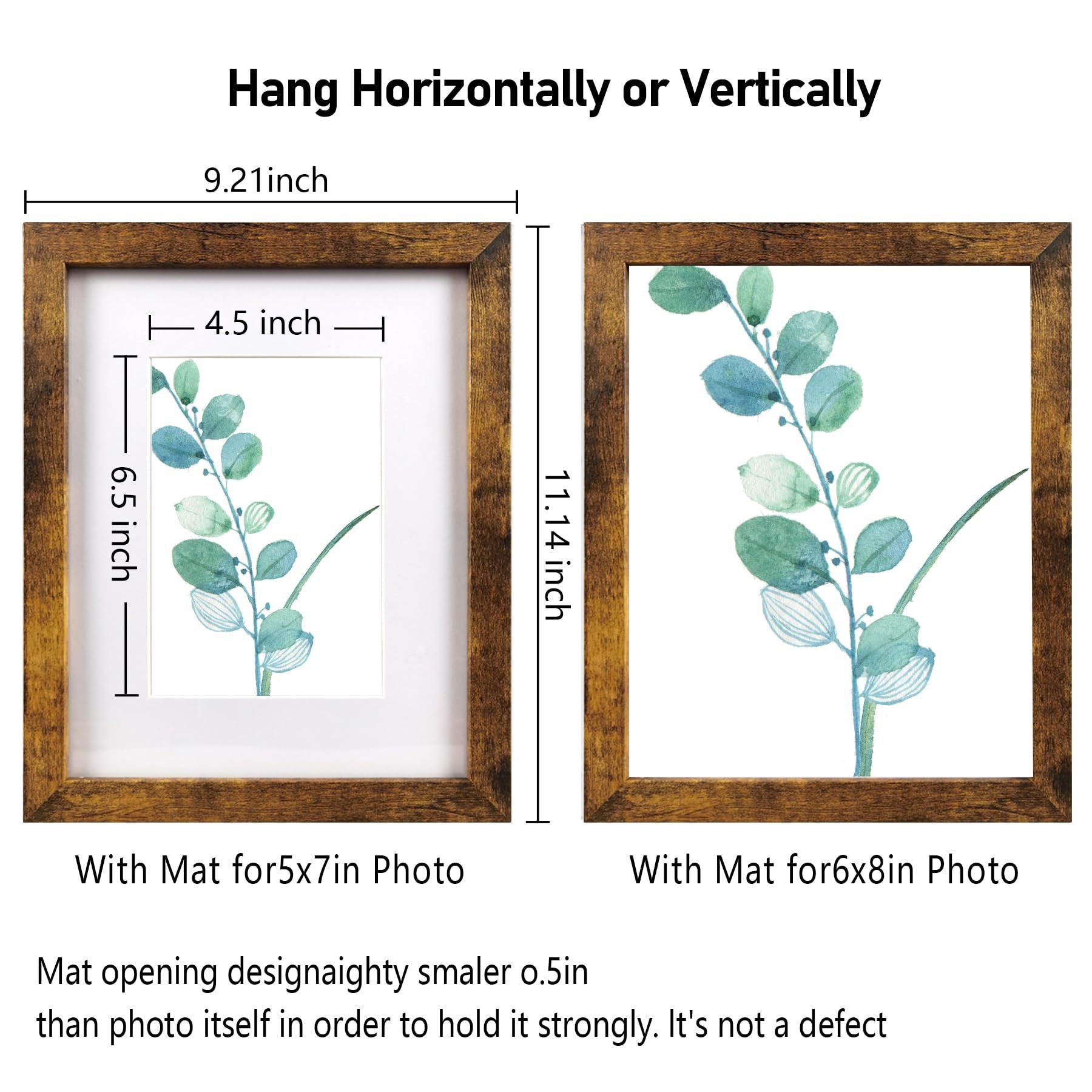 5 pieces Wooden Photo Frame – Tabletop & Wall-Mount Home Décor - ALL GIFTS FACTORY