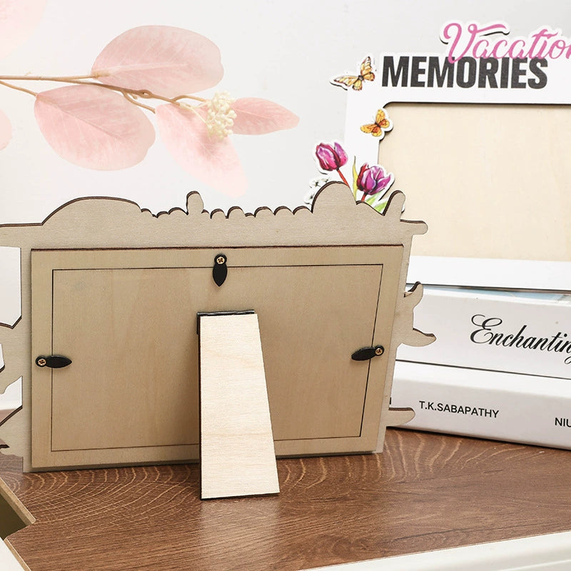 4*6 inch Wooden Photo Frame Decorative Travel Theme Picture Frame Vacation Ocean Summer Memories Desk Display - ALL GIFTS FACTORY