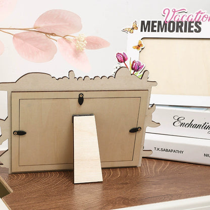 4*6 inch Wooden Photo Frame Decorative Travel Theme Picture Frame Vacation Ocean Summer Memories Desk Display - ALL GIFTS FACTORY