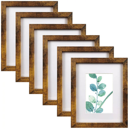 5 pieces Wooden Photo Frame – Tabletop & Wall-Mount Home Décor - ALL GIFTS FACTORY