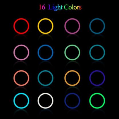 10" RGB LED Ring Light Selfie Photographic Lighting Colorful Ring Lamp Dimmable with Control Stand for TikTok Youtube Vlog Live - ALL GIFTS FACTORY