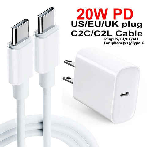 Image of 20W UK/EU/US Plug Charger Fast Charger USB Charger Quick Charge 3.0