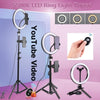 26cm Ring light with Stand Photography Youtube OEBLD LED Selfie Three-speed Cold Warm Lighting Dimmable LED Ring Light