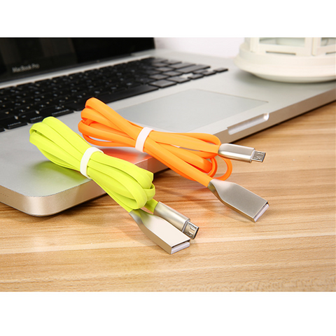 Image of 2A Zinc Alloy Fast Charging Flat Noodle USB Cable Charger - ALL GIFTS FACTORY