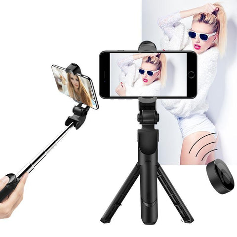 Image of 3 In 1 Selfie Stick Phone Tripod Extendable Monopod with Bluetooth Remote for Smartphone Selfie Stick