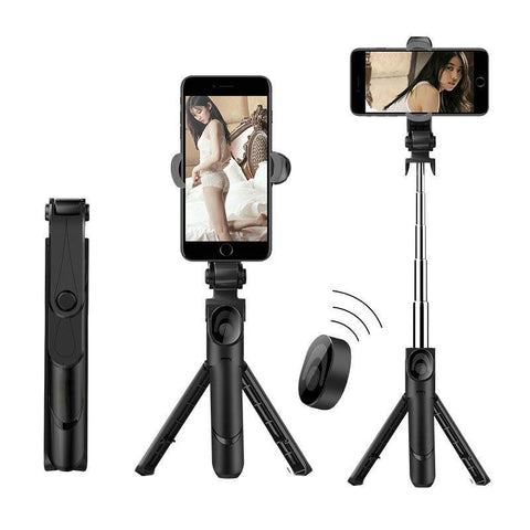 Image of 3 In 1 Selfie Stick Phone Tripod Extendable Monopod with Bluetooth Remote for Smartphone Selfie Stick