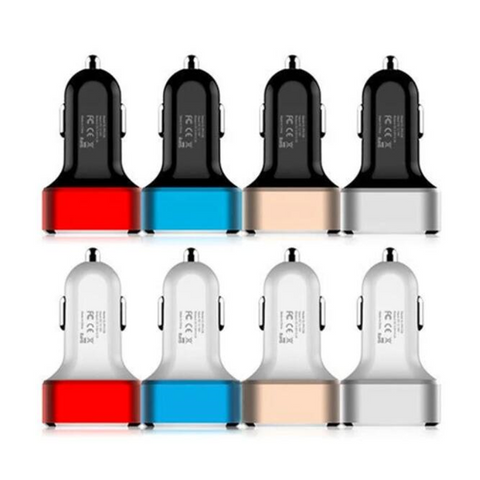 Image of 3.1A 3 USB port car charger with Metal Edge - ALL GIFTS FACTORY