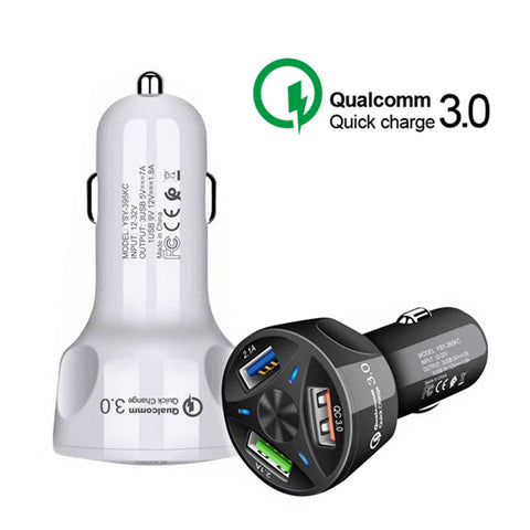 Image of 35W 7A QC3.0 3 USB ports Fast Car Charger - ALL GIFTS FACTORY