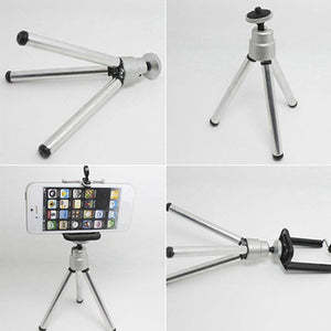 360 Degree Rotatable Stand Mini Tripod Mount Phone Holder Telescopic Desktop Tripod SLR Camera Stand For iPhone Samsung - ALL GIFTS FACTORY