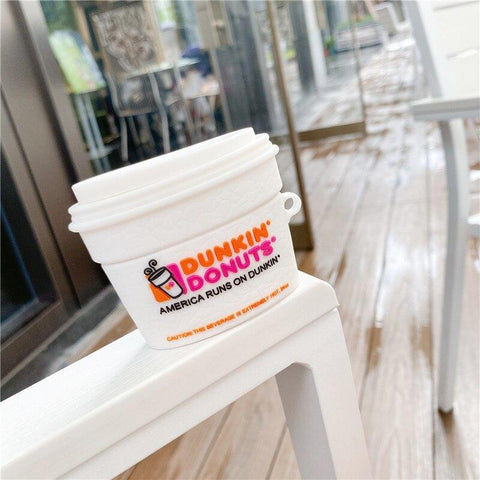 Image of 3D Brand Dunkin Donuts coffee Drink Case For AirPods 1 2 pro