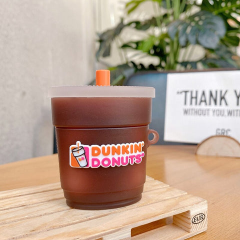 Image of 3D Brand Dunkin Donuts coffee Drink Case For AirPods 1 2 pro - ALL GIFTS FACTORY