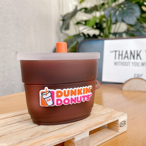 Image of 3D Brand Dunkin Donuts coffee Drink Case For AirPods 1 2 pro - ALL GIFTS FACTORY