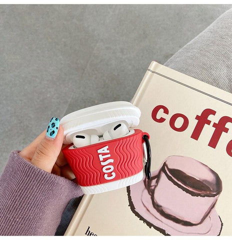 Image of 3D Brand Dunkin Donuts coffee Drink Case For AirPods 1 2 pro