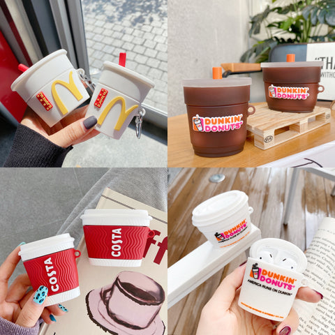 Image of 3D Brand Dunkin Donuts coffee Drink Case For AirPods 1 2 pro - ALL GIFTS FACTORY